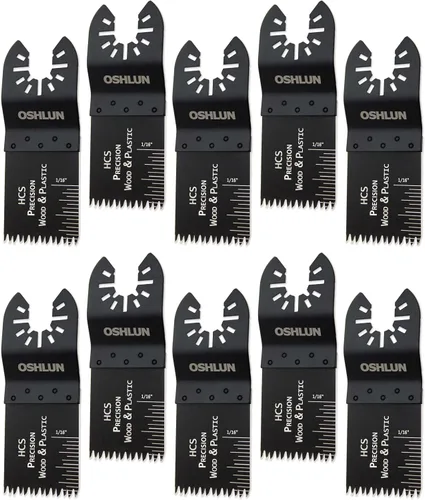 Vista 3 de Oshlun MMC-1003 1-1/3-Inch Precision Japan HCS Oscillating Tool Blade with Quick-Fit Arbor for Standard and Quick Change Tools, 3-Pack