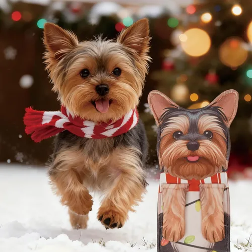 Vista 6 de GPGHE Regalos de Navidad Yorkie Dog Toallas de mano divertidas y lindas toallas de cocina para perros, regalo de cumpleaños y Año Nuevo para mujeres
