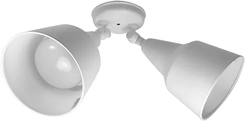 Vista 2 de NICOR Iluminación 300W blanco doble cono ajustable seguridad luz de inundación (11122)