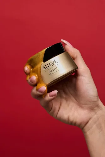 Vista 5 de AHAVA Máscara de barro mineral de oro de 24 quilates, 1.7 onzas líquidas