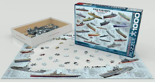 Vista 3 de EuroGraphics Rompecabezas de 1000 piezas de los buques de guerra de la Segunda Guerra Mundial (6000-0133)