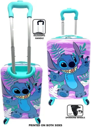 Vista 5 de Fast Forward Maleta de mano ligera con licencia para niños, de lado duro, de 20 pulgadas, Multi colorido, Puntada