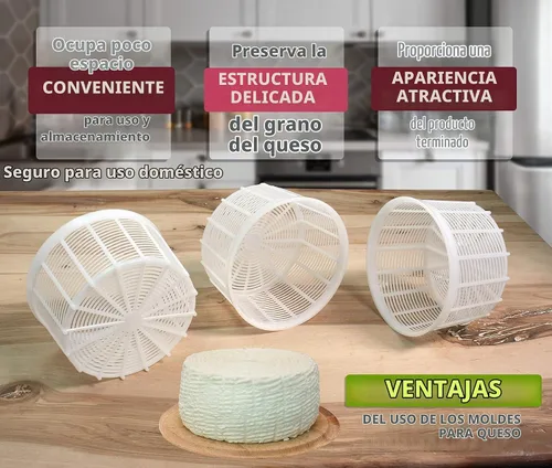 Vista 8 de PetriStor Molde de queso suave para queso, 3 piezas, 1.25 cuartos de galón, molde de queso mediano, suministros caseros para hacer queso, molde