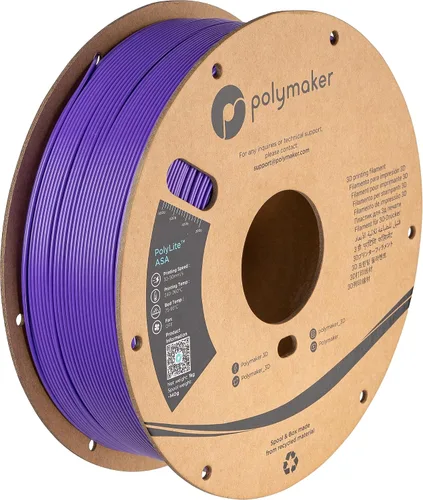 Vista 24 de Polymaker Filamento ASA de 0.07 in, negro, 2.2 lbs, resistente a los rayos 4.370 – 0.07 in negro (código hexagonal: #17161a)