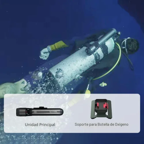 Vista 9 de Waydoo Subnado Underwater Scooter Main Unit, Gray/Red