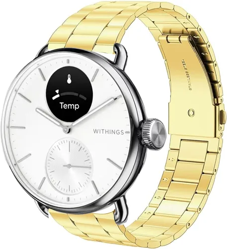 Vista 13 de Compatible con Withings Smartwatch Bands, Lamshaw 0.709 in, 0.787 in, acero inoxidable, correa de repuesto de metal para hombres y mujeres