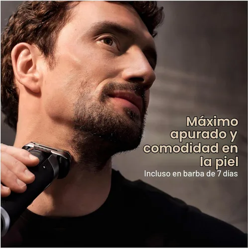 Vista 3 de Braun Series 9 9517s PRO+ Afeitadora eléctrica para hombres, 5 elementos de afeitado Pro y ProTrimmer de precisión para cabello largo, soporte