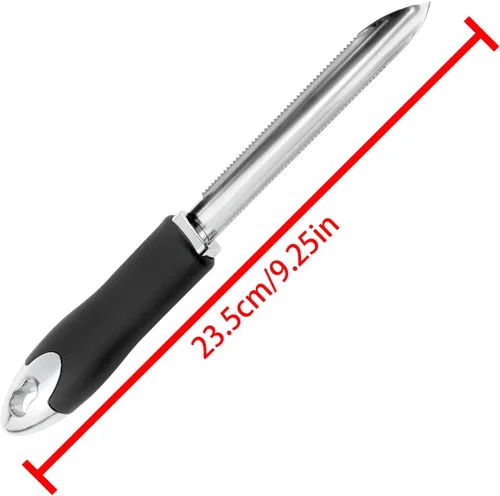 Vista 4 de Extractor de núcleo de melón de acero inoxidable resistente Descorazonador de pimienta con diente Adecuado para quitar el extractor de núcleo
