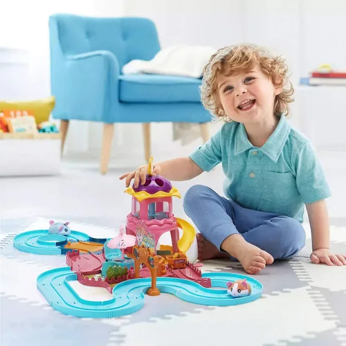 Vista 3 de Juguetes de pista de hámster para regalo de niña de 5 años, juego de mascotas, juguetes para niñas de 3, 4, 5, 6, 7 años, regalos de cumpleaños