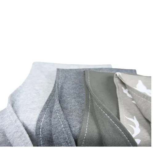 Vista 4 de Paños para Eructos de Bebé Juego de Paños para Eructos Curvados Absorbentes y Suaves Valiosos Paquete de 4 Dobles Capas (Tono Gris Ciervo)