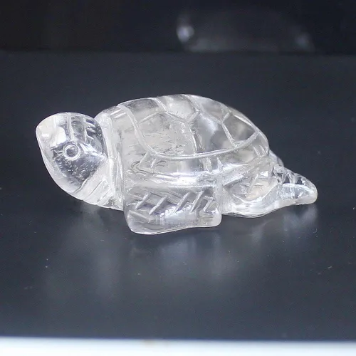 Vista 11 de Estatua de tortuga marina de cristal tallada a mano de 2 pulgadas para decoración del hogar (obsidiana negra)