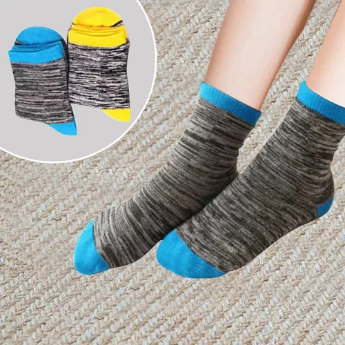 Vista 2 de Calcetines deportivos de corte medio para niños y niños, calcetines deportivos de pantorrilla para niños pequeños, jóvenes, 12 pares de calcetines