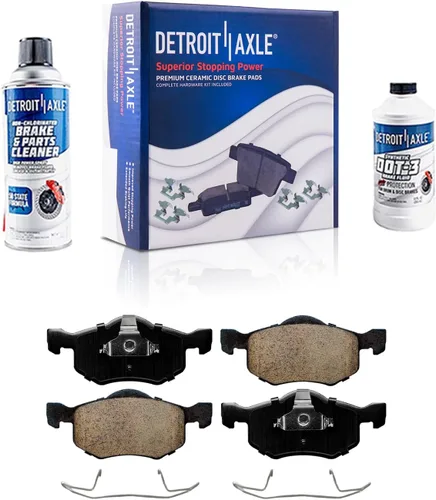 Vista 100 de Detroit Axle - Pastillas de Freno Delantero Izquierdo Reemplazo de Pinza de Disco para Dodge Ram 1500 Dakota Mitsubishi Raider - Juego de 3 piezas
