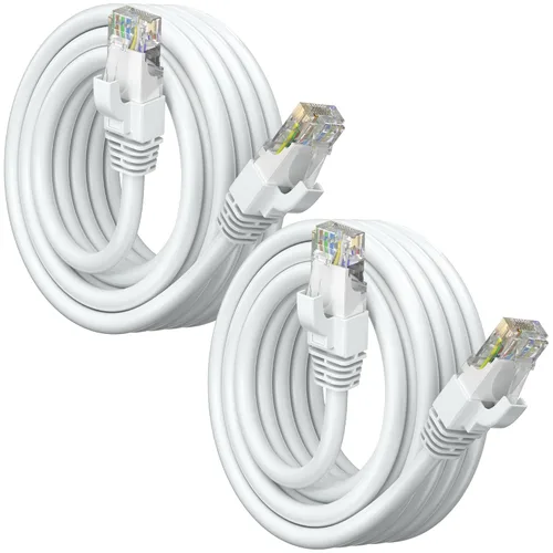 Vista 9 de Maximm Cable Ethernet Cat6, color negro (paquete de 2), cable UTP de 10 Gbps 550 MHz