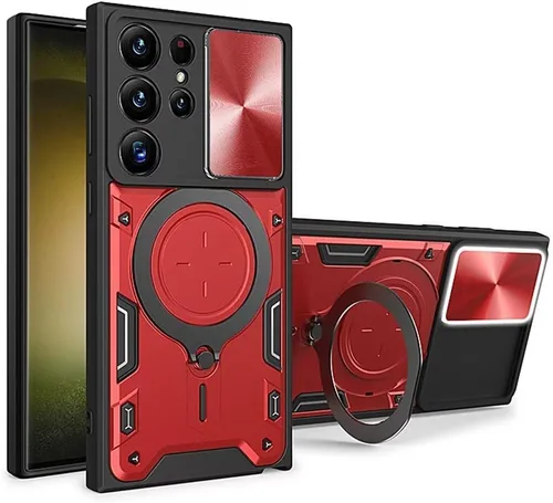 Vista 10 de Funda para Galaxy A32 5G, grado militar [soporte integrado] Soporte de anillo giratorio magnético resistente TPU+PC a prueba de golpes, funda Negro