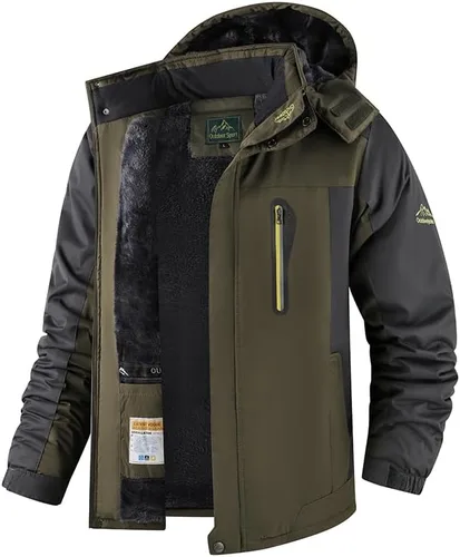 Vista 4 de Chaqueta de esquí de invierno impermeable para hombre, resistente al viento, engrosado, aislado, traje de esquí para escalada al aire