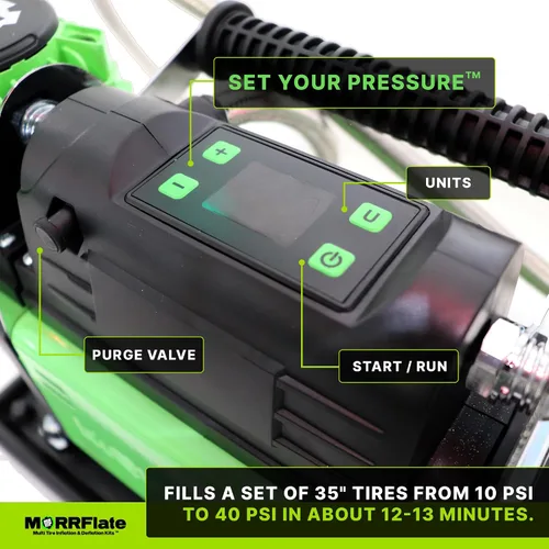 Vista 5 de MORRFlate Compresor de aire FiveSix PSI Pro con modo de apagado automático Compresor de aire portátil de un solo cilindro 5.6 CFM 12V Offroad