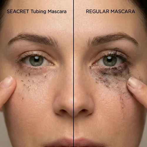Vista 2 de SEACRET Non-Smudge Tubing Mascara - Dead Sea Mineral Infused, Flake-Free All-Day Wear, Removes with Warm Water, Ophthalmologist Tested, Vegan Black
