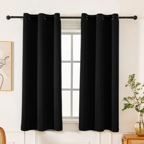 Vista 47 de Pickluc - Paneles de cortinas opacas con ojales, cortinas para bloquear la luz para el dormitorio, aisladas térmicamente, reducción de ruido