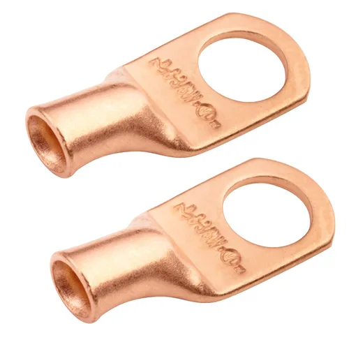 Vista 24 de SELTERM - 5 terminales de anillo resistentes para cable de batería, calibre 1/0 AWG, pernos de 1/2 pulgadas, terminales de calibre 0, ojales