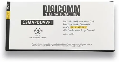 Vista 3 de DIGICOMM CSMF1APDU9VPI HomeConnect Amplificador pasivo MoCA VoIP de 9 puertos para Comcast, Xfinity, RCN, Optimum, Wow, COX, Spectrum