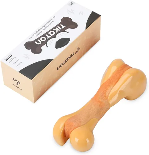 Vista 3 de Tikaton Juguetes masticables para perros para masticadores agresivos, sabor a pollo, juguetes masticables duraderos para dentición de perros, huesos