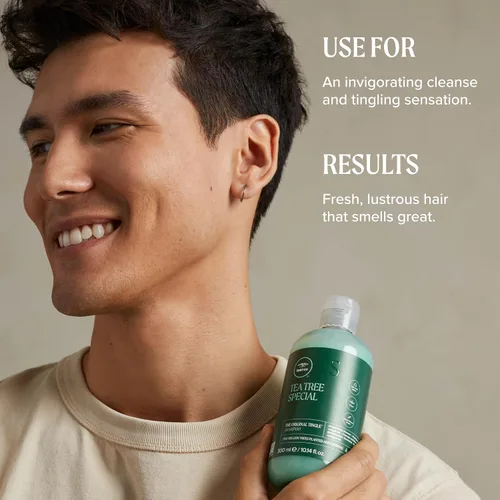 Vista 6 de Champú especial de Tea Tree, Limpieza profunda, Refresca el cuero cabelludo, Para todo tipo de cabello, especialmente cabello graso