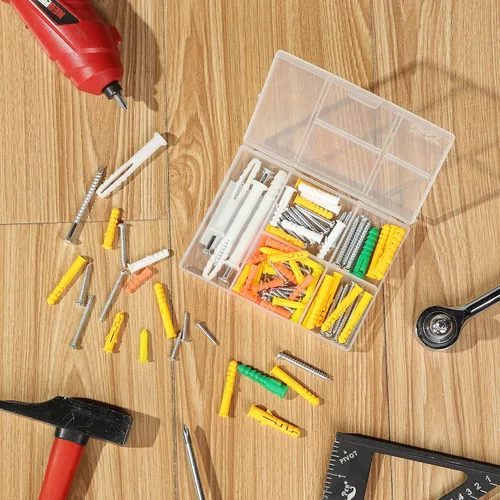 Vista 8 de Mr. Pen- Kit surtido de anclajes y tornillos para paneles de yeso, 100 piezas 50 Plastic Dry Wall Expansion Anchors and 50 Philips Flat Head Wood