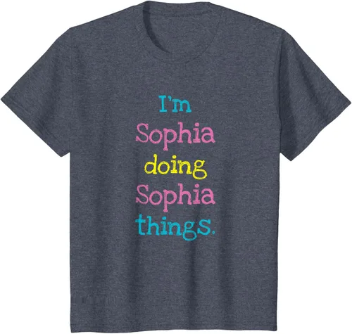 Vista 84 de Sophia - Camiseta con texto personalizado para niñas