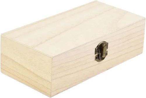 Vista 3 de Cajas de almacenamiento rectangulares de madera, caja de madera retro, caja de regalo abatible, cajas de regalo de madera rústica, para aficiones