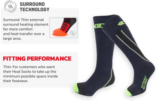 Vista 2 de Hotronic Unisex XLP PFI 30 Surround Thin Heat Socks Only Gentle Compression Foot-Warming Heated Cold-Weather Winter Socks