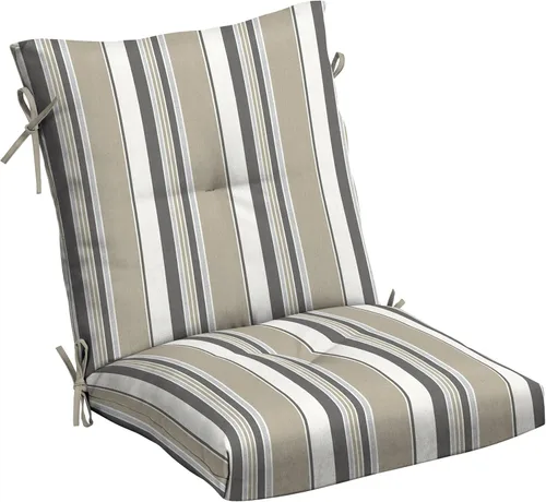 Vista 12 de Arden - Cojín copetudo para silla de comedor para exteriores, 21 x 40 Punto gris piedra