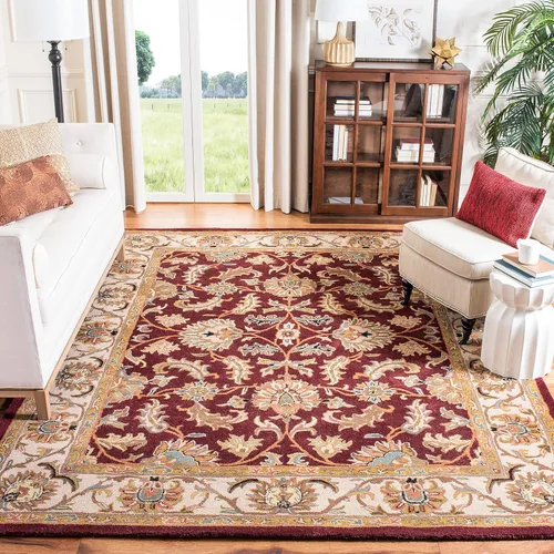 Vista 28 de Safavieh colección Heritage HG628A - tapete oriental tradicional hecho a mano de lana verde oscura y dorada, Lana, negro / beige (Black/ Beige)