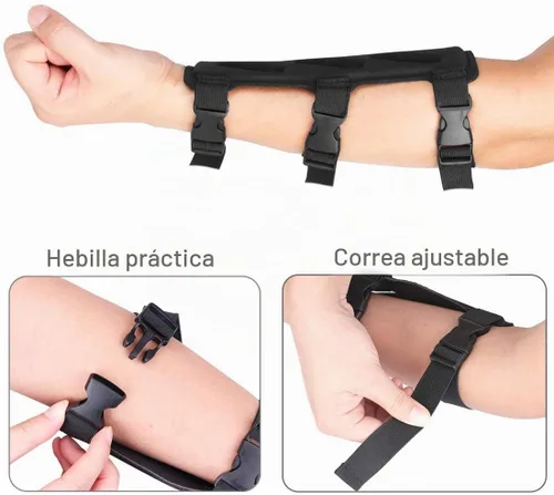 Vista 6 de Protector de Brazo de Tiro con Arco Ajustable Protector de 3 Correas Accesorio Ligero de Caza Tiro al Blanco Adulto Unisex Protectores de Brazo