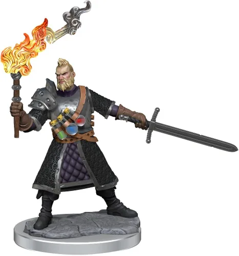 Vista 8 de WizKids D&D Frameworks: Human Fighter Male - Sin pintar y sin ensamblar