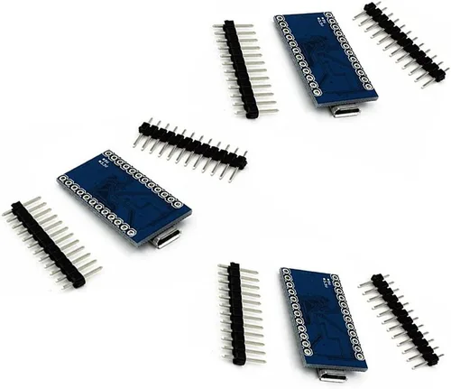 Vista 2 de HiLetgo 3 unids Atmega32U4 5 V 16 MHz Bootloadered IDE Micro USB placa de desarrollo microcontrolador compatible con Arduino Pro Micro Serial
