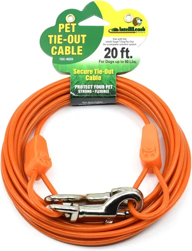 Vista 3 de Cable de amarre para perros IntelliLeash Products, múltiples longitudes y valoraciones de peso disponibles.