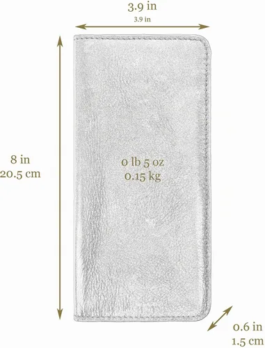 Vista 7 de Time Resistance Cartera Larga de Cuero - Cartera de Traje - Cartera de Cuero Bifold para Hombres - Cartera de Chequera - Cartera Alta para Tarjetas