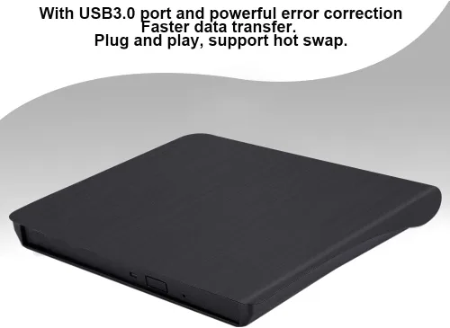 Vista 5 de Yoidesu Caja de unidad de CD externa, Caja de interruptor ODD/HDD externa, Caja de unidad externa USB 3.0, carcasa de unidad de escritor portátil