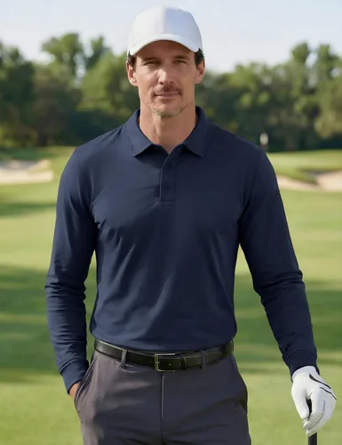 Vista 3 de MAGNIVIT Camisas Polo para Hombre de Manga Larga, de Secado Rápido, Rendimiento Militar, Táctico, para Combate del Ejército