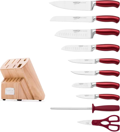 Vista 2 de Hampton Forge Hmc01B077B Argentum Red - Juego de bloques de 14 piezas