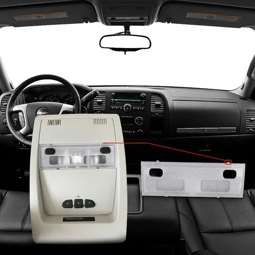 Vista 2 de Cubierta de luz de cúpula de mapa interior, lente transparente, lámpara de lectura de consola superior compatible con Chevy Silverado GMC Sierra