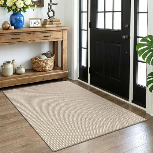 Vista 119 de EARTHALL Alfombra tejida de 2 x 3 pies, lavable para entrada, alfombra trenzada antideslizante, alfombra para puerta interior y exterior, alfombra