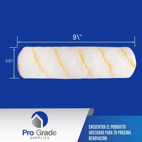 Vista 2 de Pro Grade - Cubiertas de rodillos de pintura - Paquete de 5 de microfibra de 1/2 x 9 pulgadas
