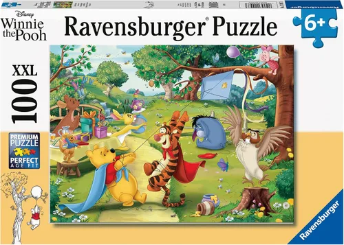 Vista 2 de Ravensburger Disney Pooh to The Rescue - Rompecabezas de 100 piezas XXL para niños, promueve habilidades de resolución de problemas duraderos, ideal