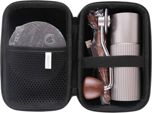 Vista 7 de Estuche de transporte rígido de EVA compatible con Timemmore Chestnut C2/C3 caja de almacenamiento manual para molinillo de café.