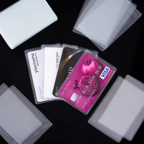 Vista 6 de 100 fundas protectoras para tarjetas de Medicare, PVC transparente, impermeable, tamaño de cartera, ranura para tarjeta de identificación