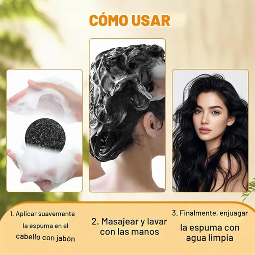 Vista 7 de Atsy Jabón en barra de cabello gris, jabón negro natural para cobertura de cabello gris, barra de champú oscurecimiento con ginseng y sésamo negro