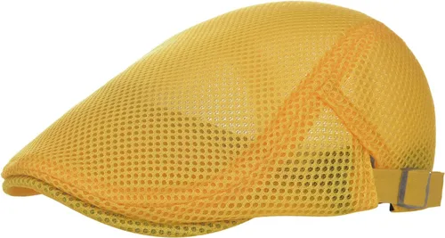 Vista 10 de Hombres Malla Newsboy Gorra plana Ivy Cabbie Newsboy Cap Negro