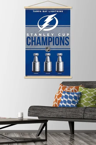 Vista 2 de Trends International NHL Tampa Bay Lightning - Póster de pared con marco magnético